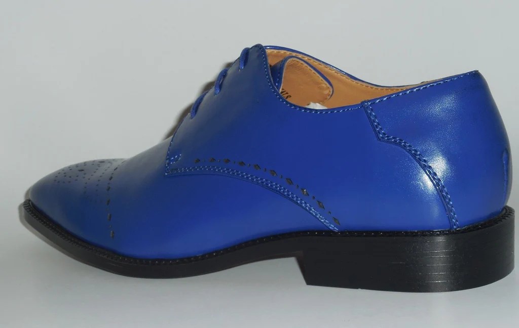 Royal blue dress shoes men's