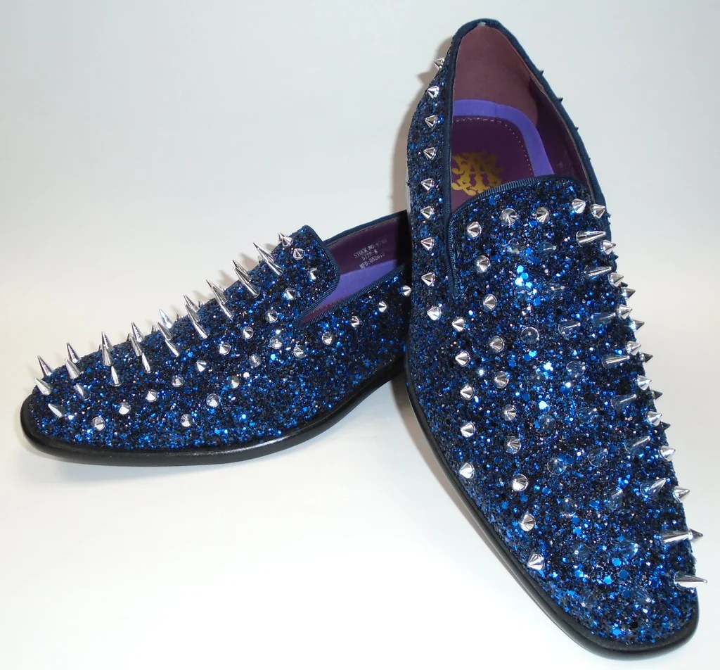 Royal blue dress shoes men's