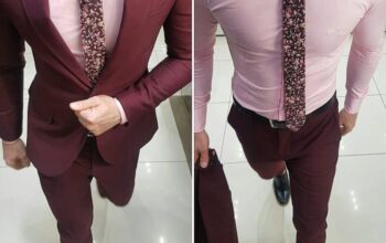 Mens pink dress shirt and tie