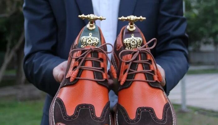 Mens Orange Dress Shoes Stylish and Vibrant Footwear for Men