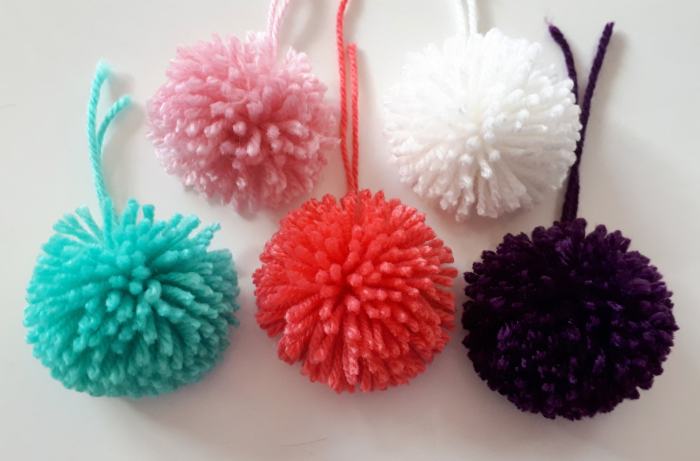 How to make pink pom poms decoration