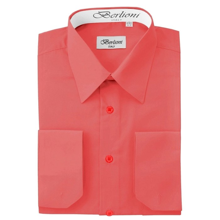 Salmon dress shirt mens