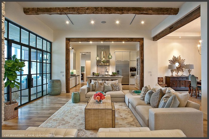 How to decorate open concept living room