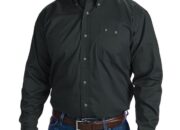 Mens hunter green dress shirt